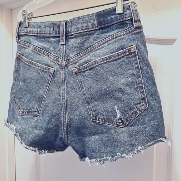 Abercrombie & Fitch-The Moms Short High Rise Denim/Jean Shorts-Sz 2/26-Distress - Picture 8 of 13